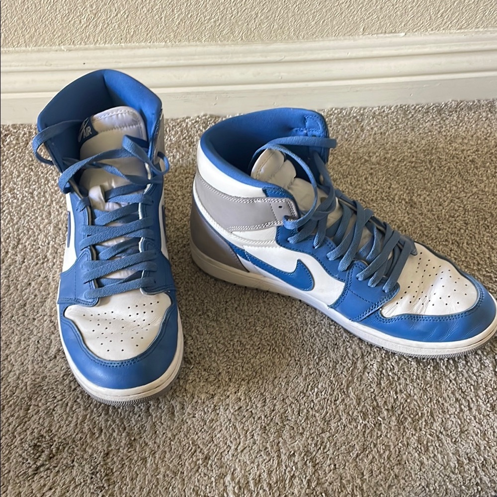 Nike Air Jordan’s Men's Blue and White Sneakers